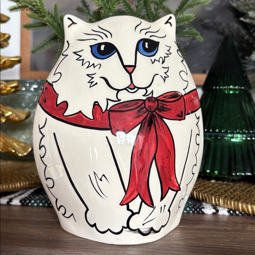 💎RARE💎And Highly Collectible Vintage Cats By Nina Persian Large Cat Vase